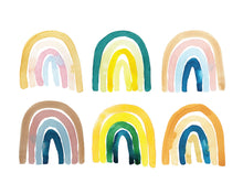 Load image into Gallery viewer, Horizontal Rainbows Watercolor Art Print
