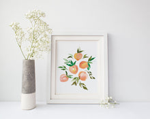 Load image into Gallery viewer, Peach No. 1 Watercolor Fruit Art Print
