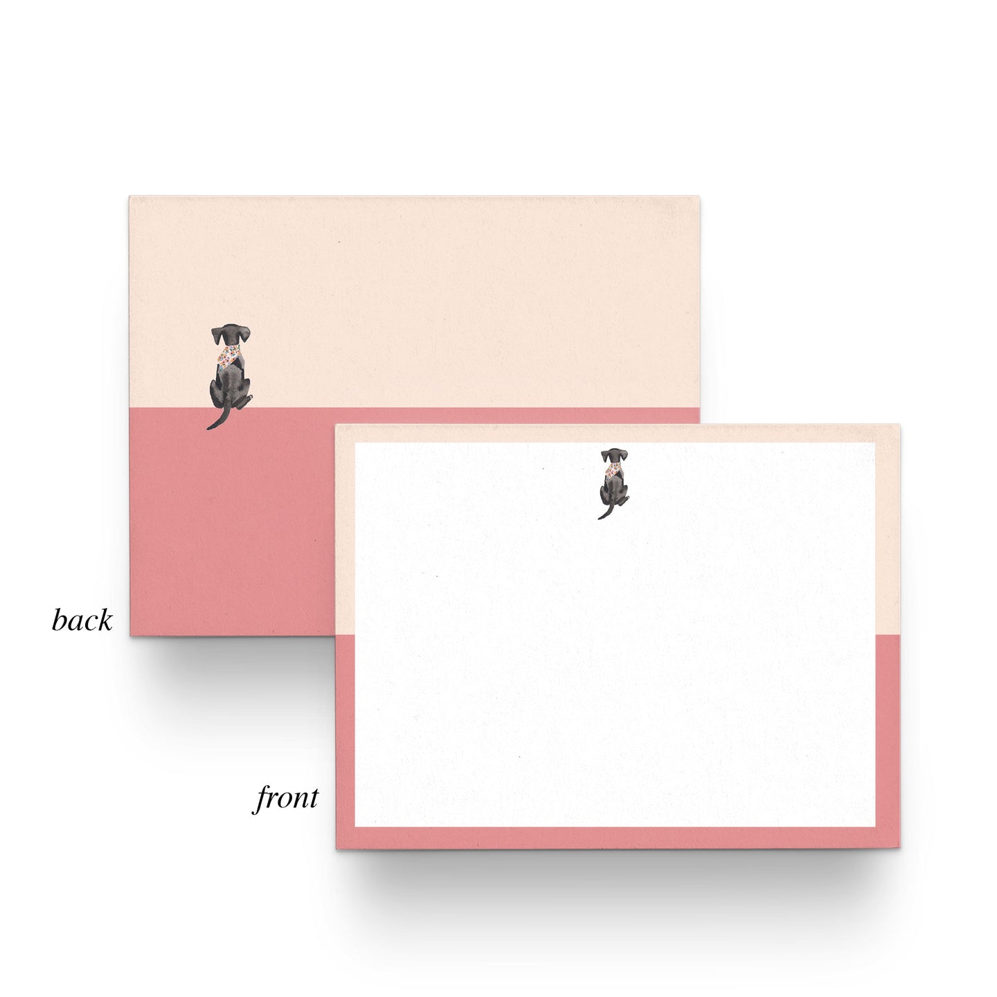 Pink Puppy Flat Notecards