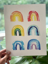 Load image into Gallery viewer, Vertical Rainbow Watercolor Art Print
