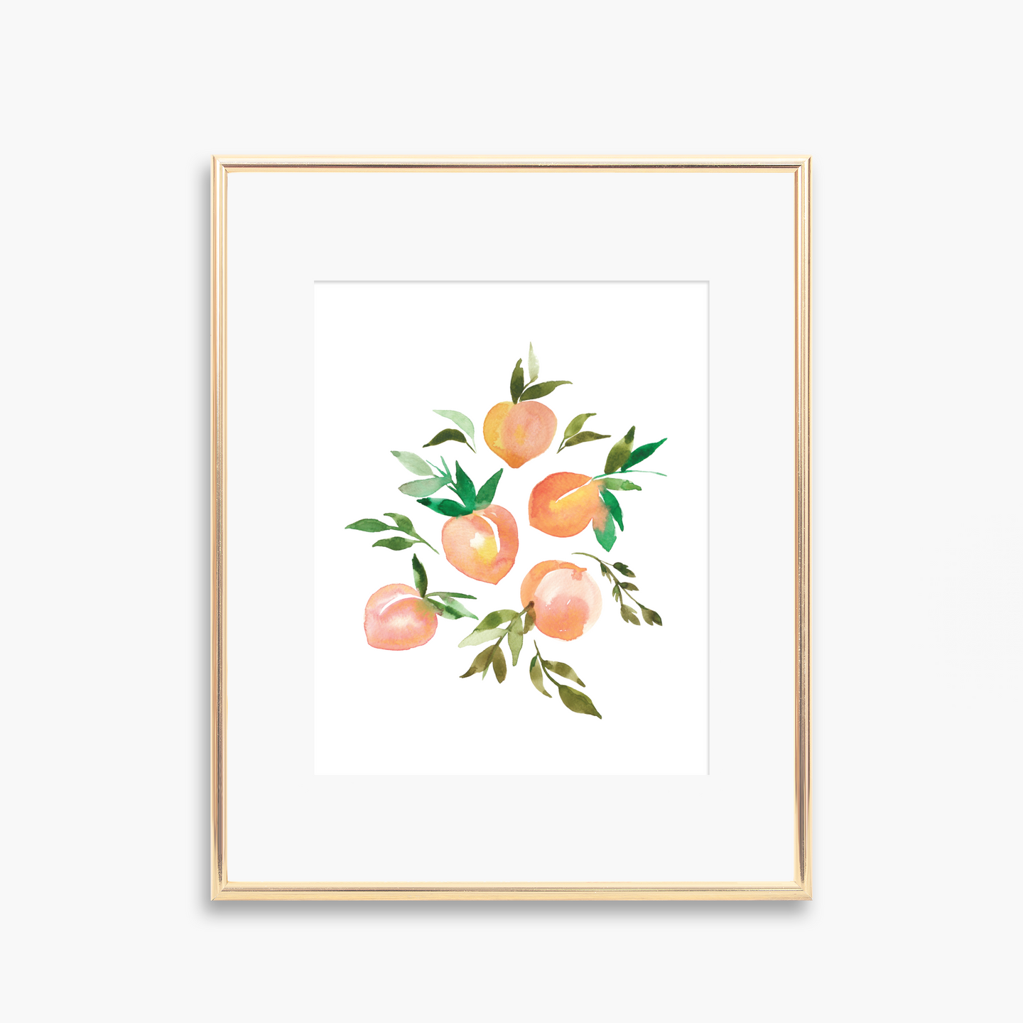 Peach No. 1 Watercolor Fruit Art Print