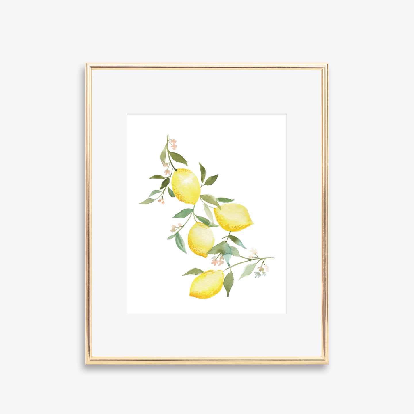 Lemon No. 1 Watercolor Fruit Art Print