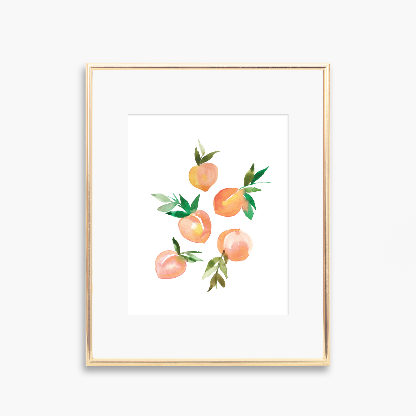 Peach No. 3 Watercolor Fruit Art Print