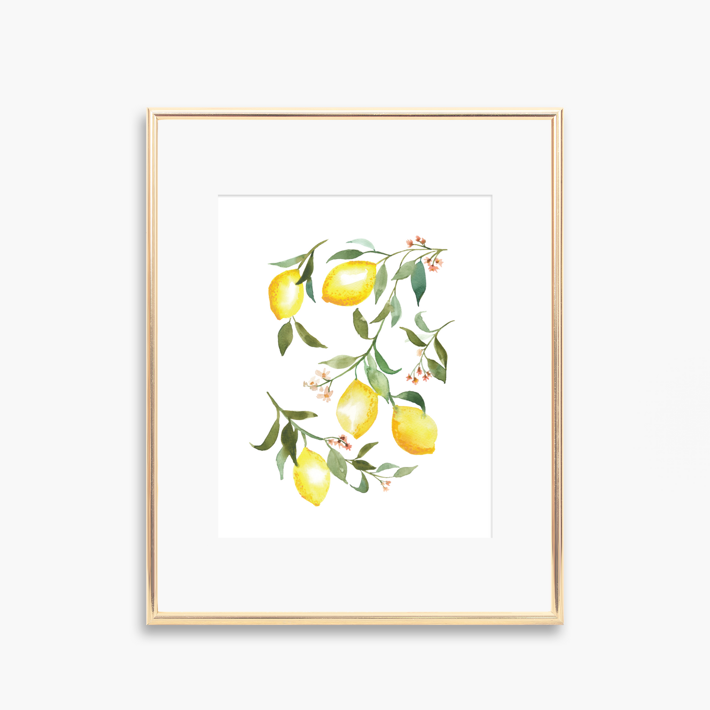 Lemon No. 2 Watercolor Fruit Art Print