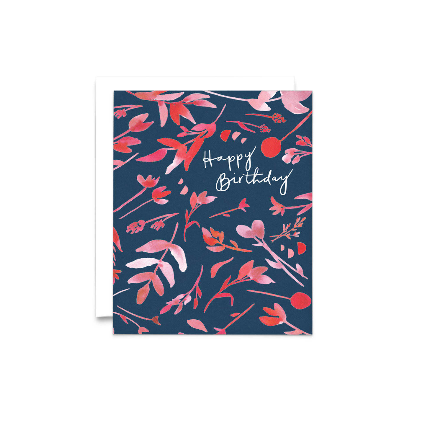 Navy and Pink Floral Birthday