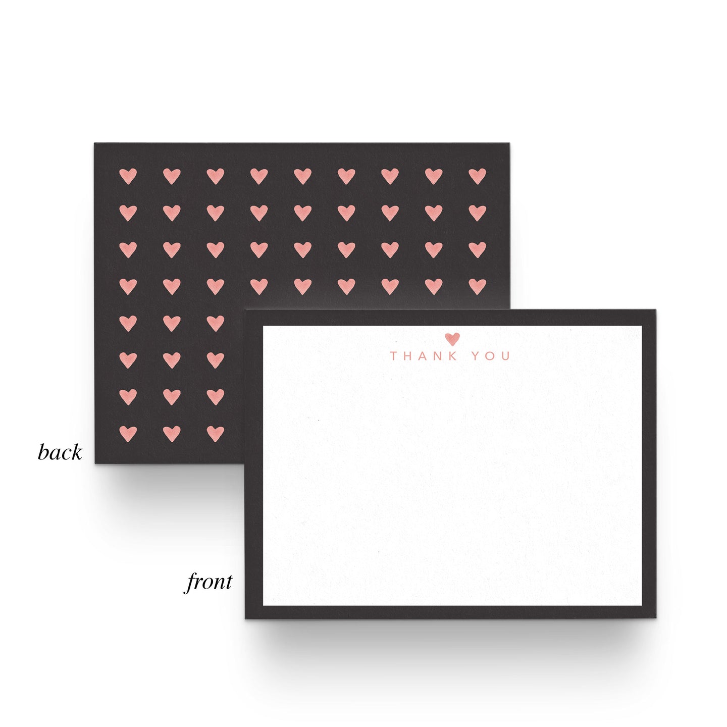 Pink Hearts Thank You Notes (Boxed Set of 8)