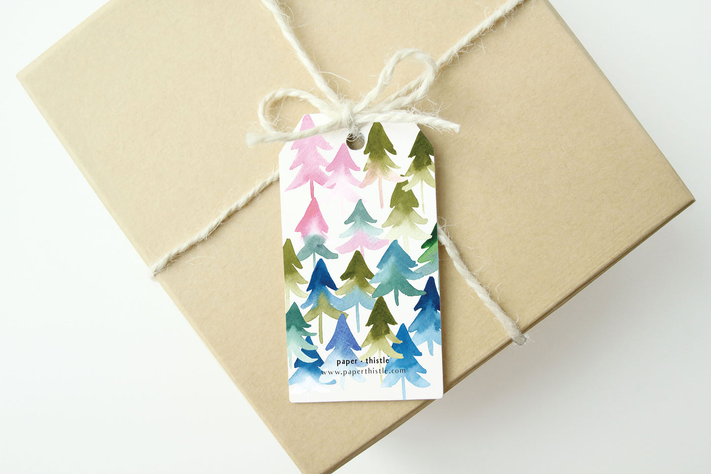 Ombre Trees Gift Tags
