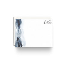 Load image into Gallery viewer, Blue Watercolor Hello Flat Notecards (Boxed Set of 8)
