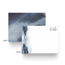 Load image into Gallery viewer, Blue Watercolor Hello Flat Notecards (Boxed Set of 8)
