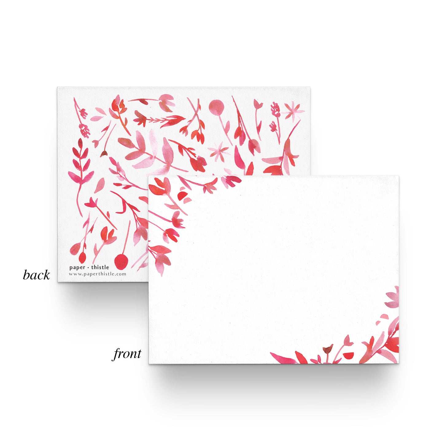 PINK FLORAL FLAT CARDS