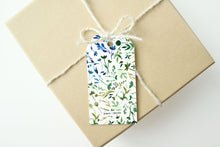 Load image into Gallery viewer, Blue &amp; Green Floral Gift Tags Set of 6
