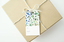 Load image into Gallery viewer, Blue &amp; Green Floral Gift Tags Set of 6
