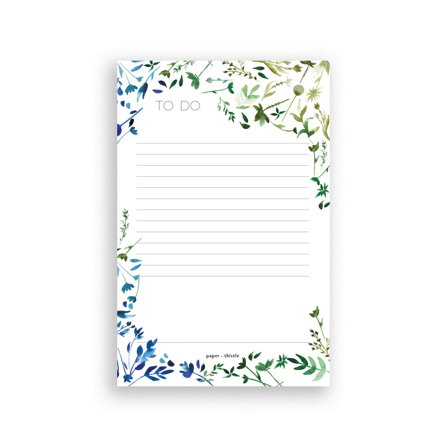 Large Blue Floral Notepad